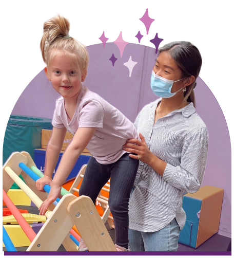 child receiving paediatric physiotherapy services at Physiotots